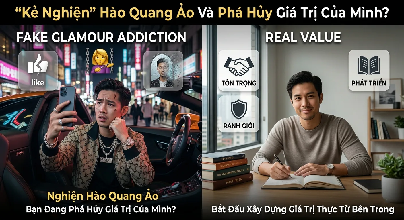 Bạn Đang Là "Kẻ Nghiện" Hào Quang Ảo Và Phá Hủy Giá Trị Đàn Ông Của Chính Mình?